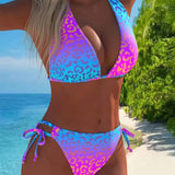 Sexy bikiny s gradientom a leopardím vzorom