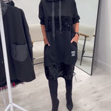 Loravynna | Trendy patchworková mikinová šaty