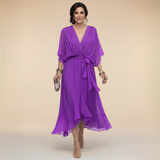Avora Lyon | Šaty z chiffon s výstrihom do V