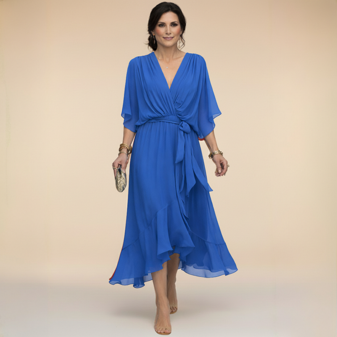 Avora Lyon | Šaty z chiffon s výstrihom do V