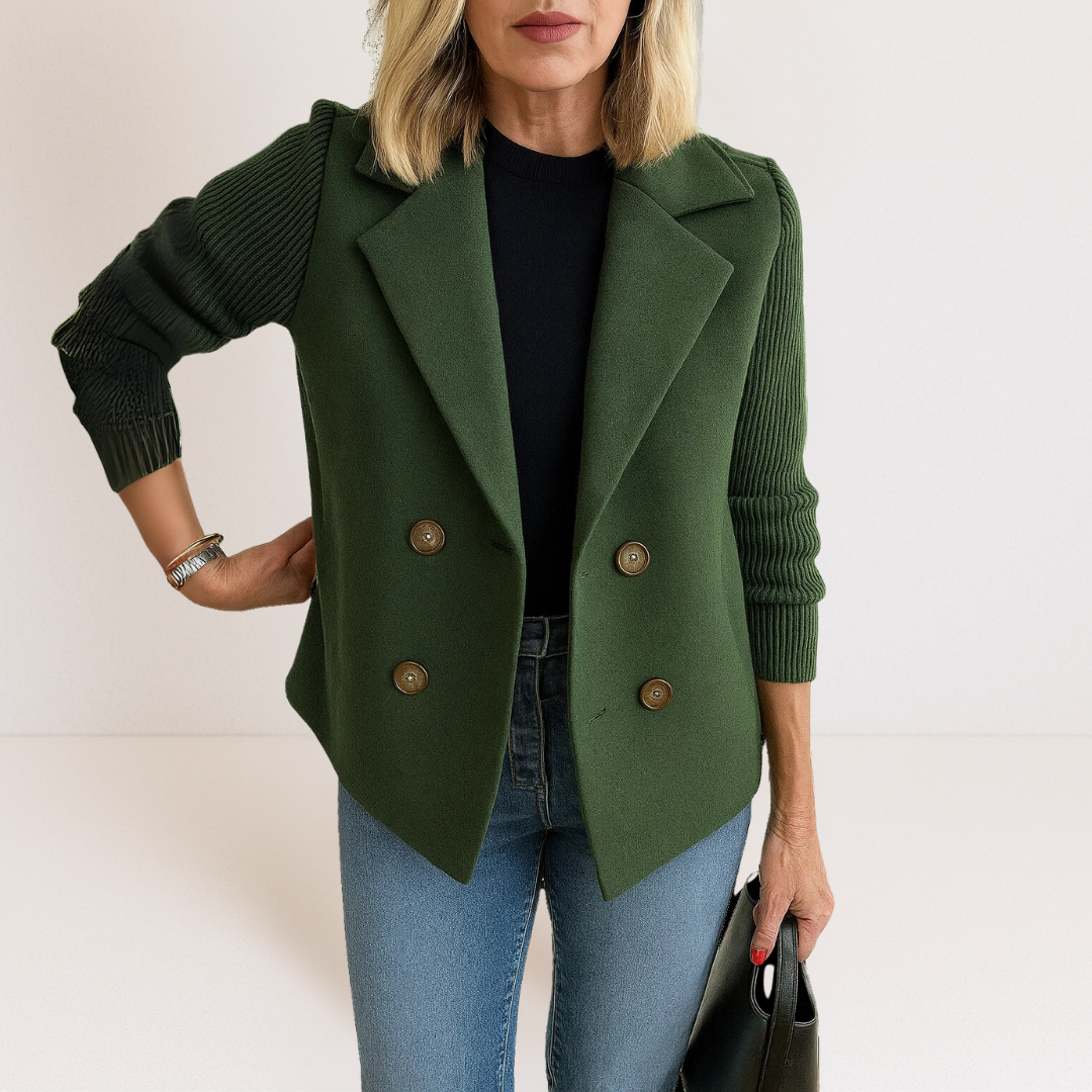 Feyrinna | Elegantná bunda s pletenými rukávmi