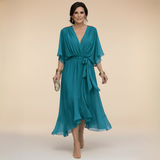 Avora Lyon | Šaty z chiffon s výstrihom do V