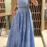 Larissa™ Vyšívaný top a maxi sukňa s vysokým pásom | Elegantný dvojdielny outfit