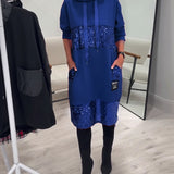 Loravynna | Trendy patchworková mikinová šaty