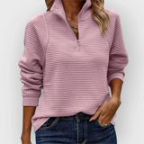 Selvieraine | Elegantný pulóver s polovičným zipsom