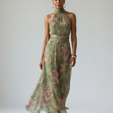 Milene - Vestido Midi com Decote Halter