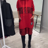 Loravynna | Trendy patchworková mikinová šaty