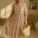 Noémie™ — Elegantná prírodná midi šaty