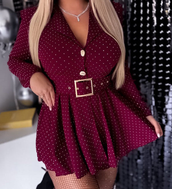 Colette™ - Elegantná pohodlná každodenná šaty s opaskom