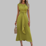 REESE™ - Elegantné Maxi Šaty bez Rukávov s Okrúhlym Výstrihom