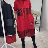 Loravynna | Trendy patchworková mikinová šaty