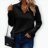 Selvieraine | Elegantný pulóver s polovičným zipsom