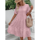 RAEMI™ – Elegantná Boho letná šaty s okrúhlym výstrihom