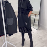 Loravynna | Trendy patchworková mikinová šaty