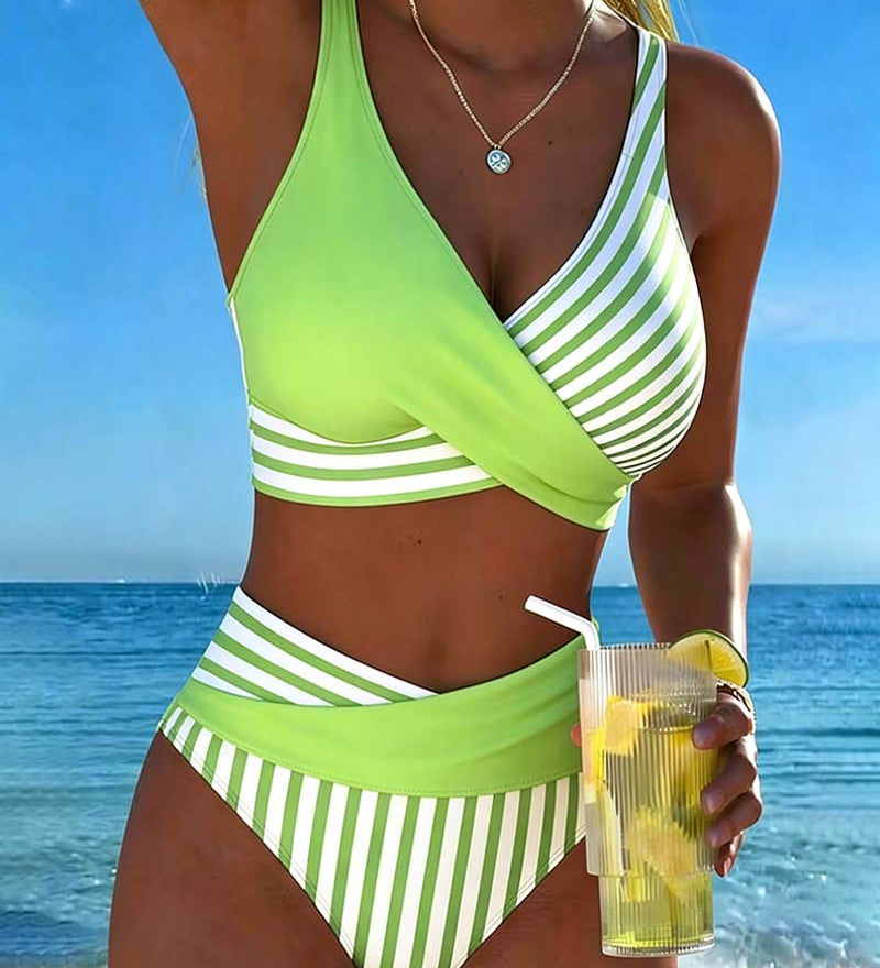 Pruhované Krížové Bikiní