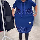 Loravynna | Trendy patchworková mikinová šaty