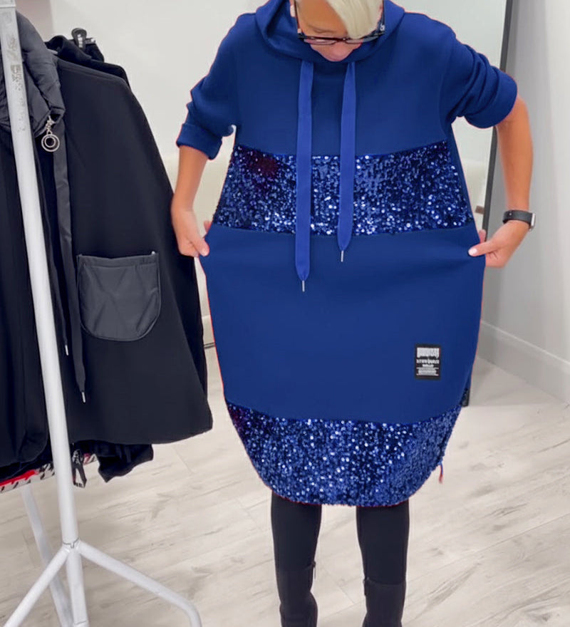Loravynna | Trendy patchworková mikinová šaty