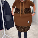 Loravynna | Trendy patchworková mikinová šaty