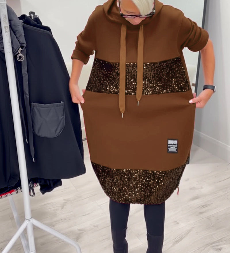 Loravynna | Trendy patchworková mikinová šaty