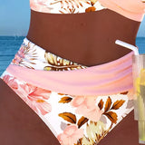 Bikiny s kvetinovým vzorom v kontraste