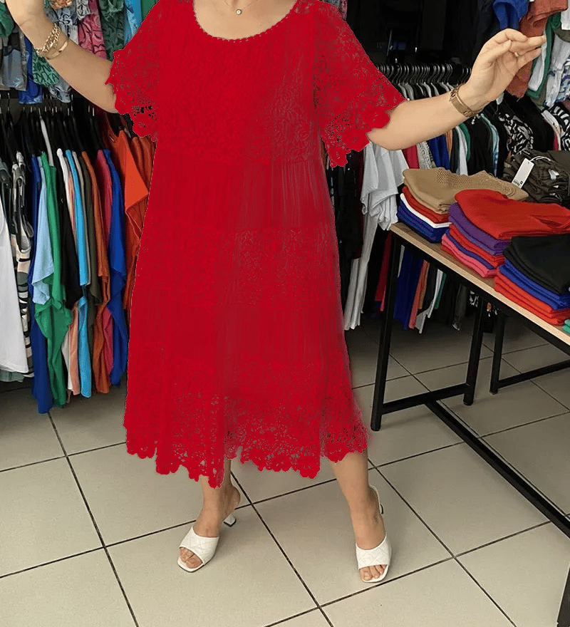 Delivara | Elegantné Šaty s Krátkym Rukávom