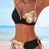 Bikini braletka s potlačenou šnúrkou