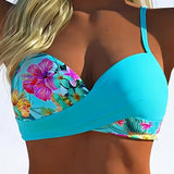 Bikini bralette s kontrastným vzorom
