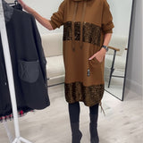 Loravynna | Trendy patchworková mikinová šaty