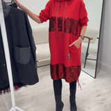 Loravynna | Trendy patchworková mikinová šaty