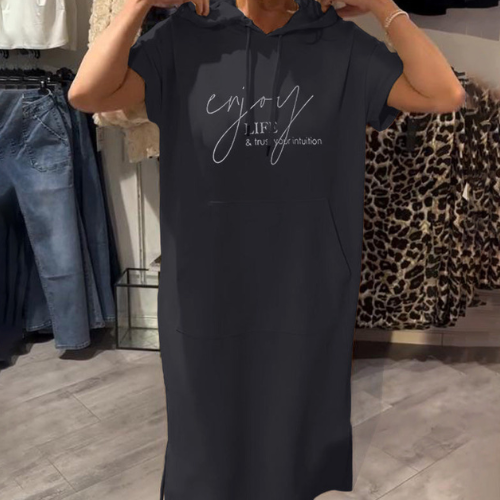 Sásquia - Casual šaty s kapucňou