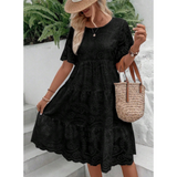 RAEMI™ – Elegantná Boho letná šaty s okrúhlym výstrihom
