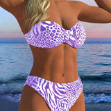 Sexy bikiny s leopardím vzorom v dvoch častiach