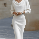 Clarisse™ — Elegantná midi šaty s drapériou, nadčasový kúsok