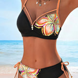 Bikini braletka s potlačenou šnúrkou