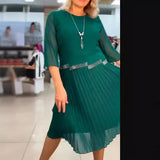 Florelle | Elegantné splývavé plisované šaty