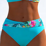 Bikini bralette s kontrastným vzorom
