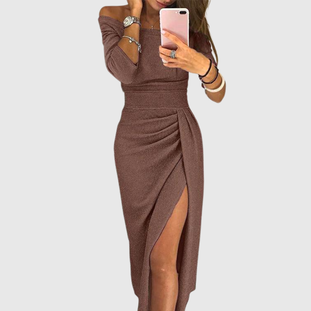Elarienne | Chic Voľný Maxi Šaty s Halter Výstrihom