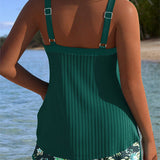 Tankini s pruhmi v dvoch kusoch s plavkami