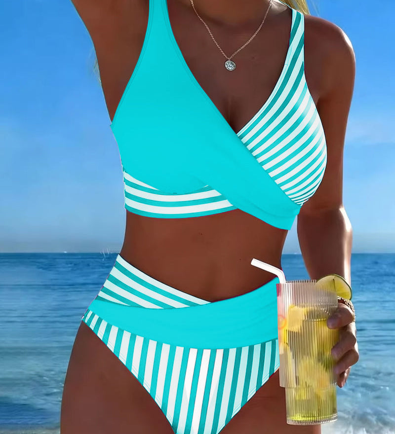 Pruhované Krížové Bikiní