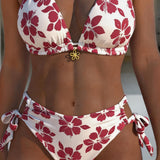 Bikini s hibiskovým vzorom