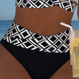Bikiny s diamantovým vzorom
