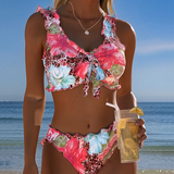 Bikiny Kvetinové Leopardie Patchwork