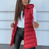 Ravielle | Voľný dlhý vest s kapucňou