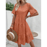 RAEMI™ – Elegantná Boho letná šaty s okrúhlym výstrihom