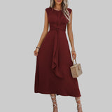 REESE™ - Elegantné Maxi Šaty bez Rukávov s Okrúhlym Výstrihom