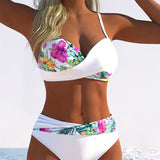 Bikini bralette s kontrastným vzorom