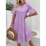 RAEMI™ – Elegantná Boho letná šaty s okrúhlym výstrihom