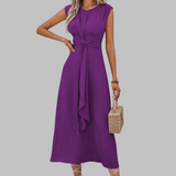 REESE™ - Elegantné Maxi Šaty bez Rukávov s Okrúhlym Výstrihom