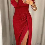 Natália - Vestido chique ombros à mostra