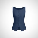 QUANDA™ - Elegantná bezrukávová blúzka s gombíkovým zapínaním